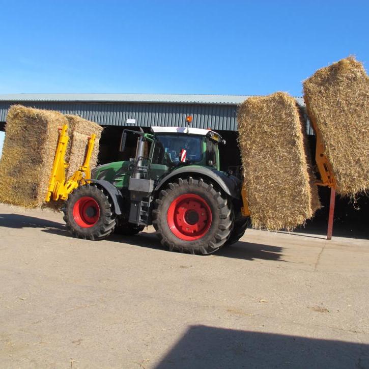 Octa-Quad Bale Handling System - front and rear sections for carrying 12 round bales or 6 Heston bales at a time.